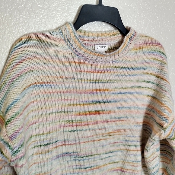 J. Crew Space-dyed boxy crewneck sweater sz M - Picture 3 of 7